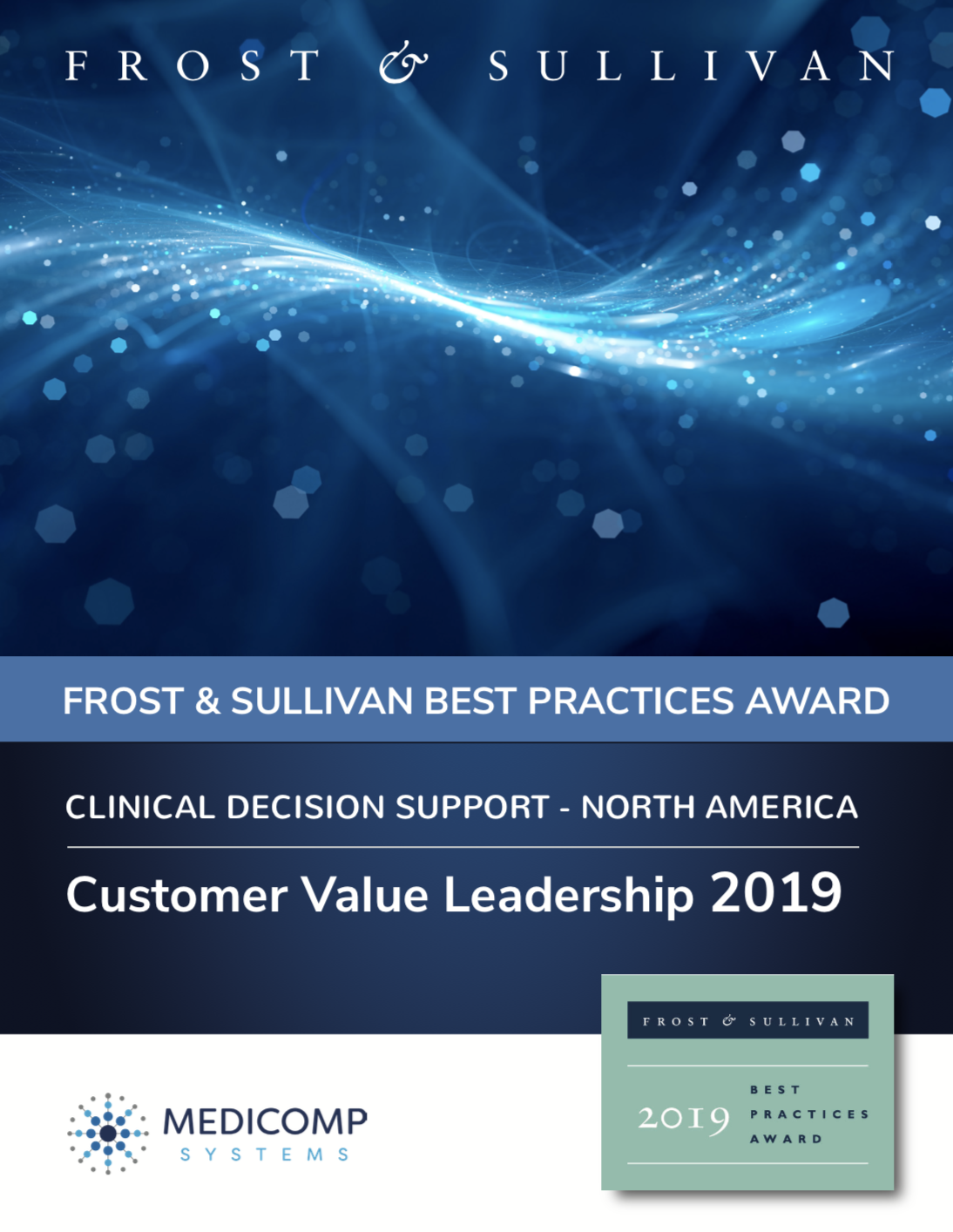 Medicomp Systems Earns Customer Value Leadership Award for Clinical Decision Support from Frost & Sullivan