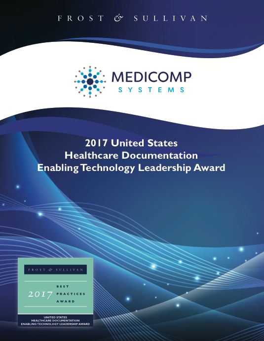 Frost Sullivan - 2017 US Healthcare Documentation Enabling Technology Leadership Award